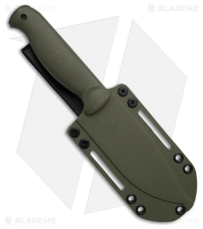 Condor Fighter Fixed Blade Knife Army Green Thermoplastic (4.7" Black) 