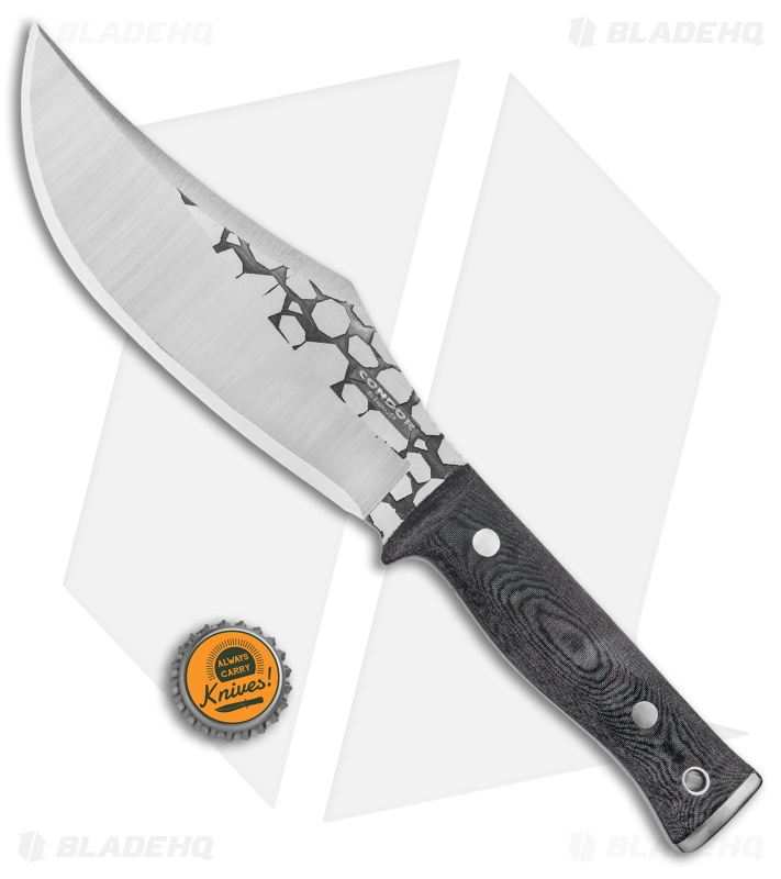 Condor Gryphus Fixed Blade Knife Black Micarta w/ Kydex Sheath (6.7" Natural) 