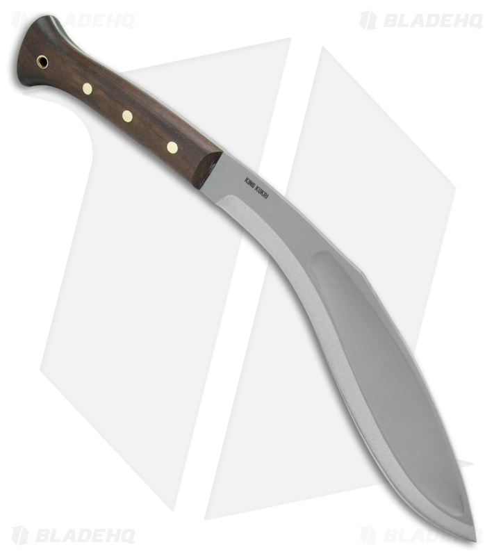 Condor King Kukri Fixed Blade Machete Knife Walnut (12.75" Gray) CTK1820-12.5HC