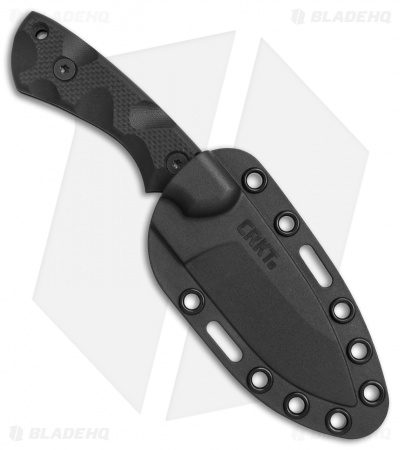 CRKT Siwi Drop Point Fixed Blade Knife Black G-10 (3.34" Black) 2082