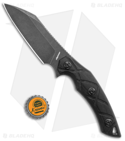 FoxEdge Lycosa Sheepsfoot Fixed Blade Black G-10 (4.25" Black SW)
