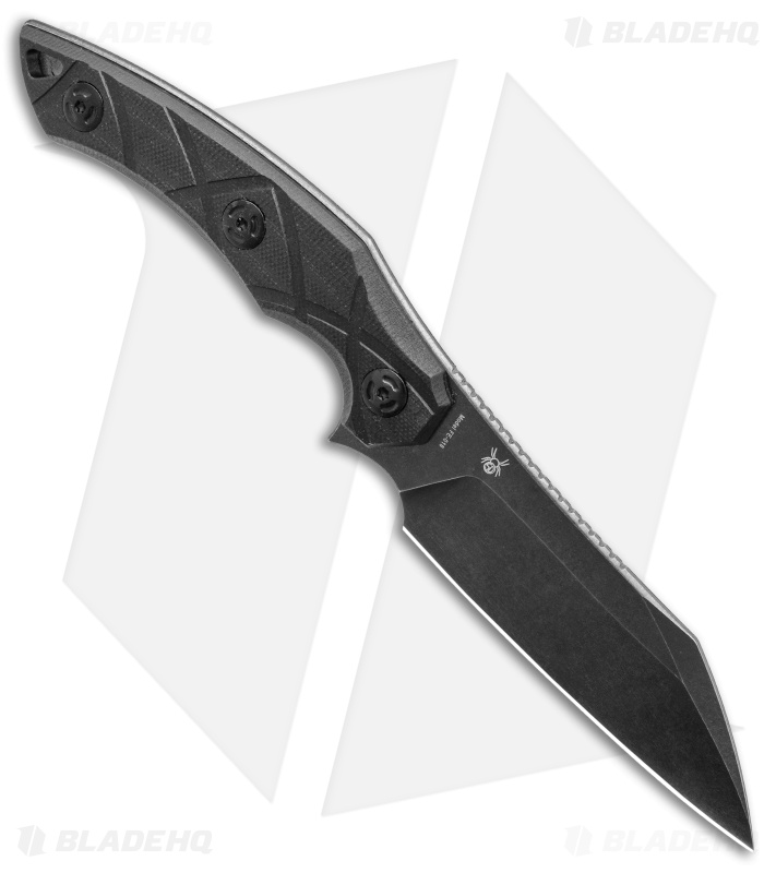 FoxEdge Lycosa Sheepsfoot Fixed Blade Black G-10 (4.25" Black SW)