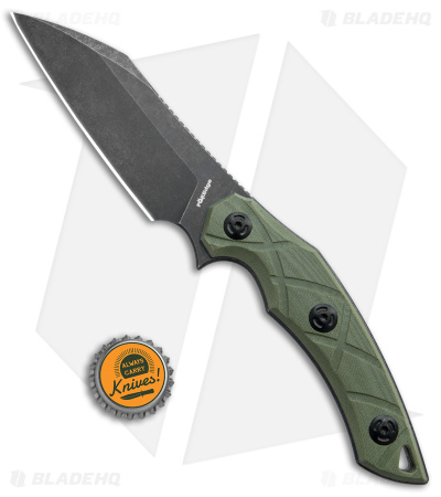 FoxEdge Lycosa Sheepsfoot Fixed Blade Knife OD Green (4.25" Blk SW)