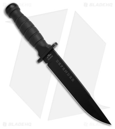 Fox Knives Defender Fixed Blade Knife Black FRN (6.7" Black  N690Co)