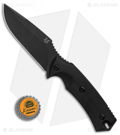 Fox Knives Felin Fixed Blade Knife Black G-10 (4.12" Black) FX-517