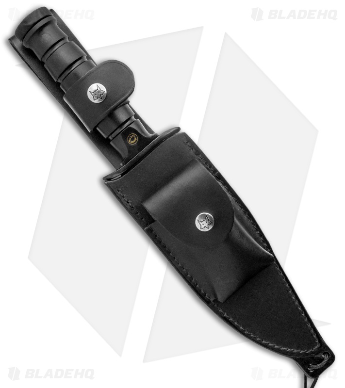Fox Knives Military Explorer Fixed Blade Knife Black ABS (7.5" Black) 