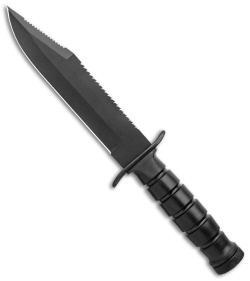 Fox Knives Military Explorer Fixed Blade Knife Black ABS (7.5" Black) 