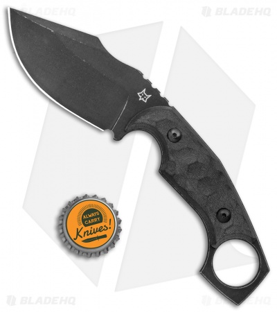 Fox Knives Monkey Thumper Fixed Blade Knife Black G-10 (3.5" Black) 02FX742