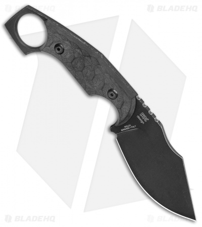 Fox Knives Monkey Thumper Fixed Blade Knife Black G-10 (3.5" Black) 02FX742