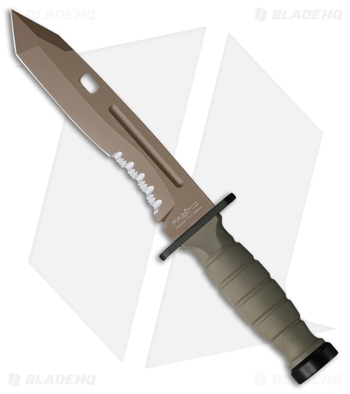 Fox Knives Oplita Combat Fixed Blade Knife Coyote Tan Krayton (7.25" Tan)  