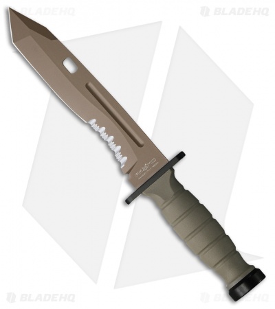 Fox Knives Oplita Combat Fixed Blade Knife Coyote Tan Krayton (7.25" Tan)  