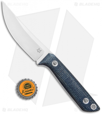 Fox Knives Perser FX-143 MB Fixed Blade Knife Black Micarta (3.9" Satin)