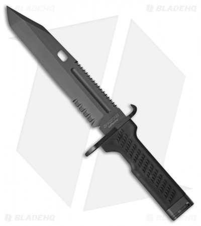 Fox Knives Spartan Defender Fixed Blade Knife Black (7.75" Black) 