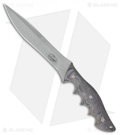 Hazen Knives Radical Fighter Fixed Blade Knife Black Micarta (7.5" Bead Blast)