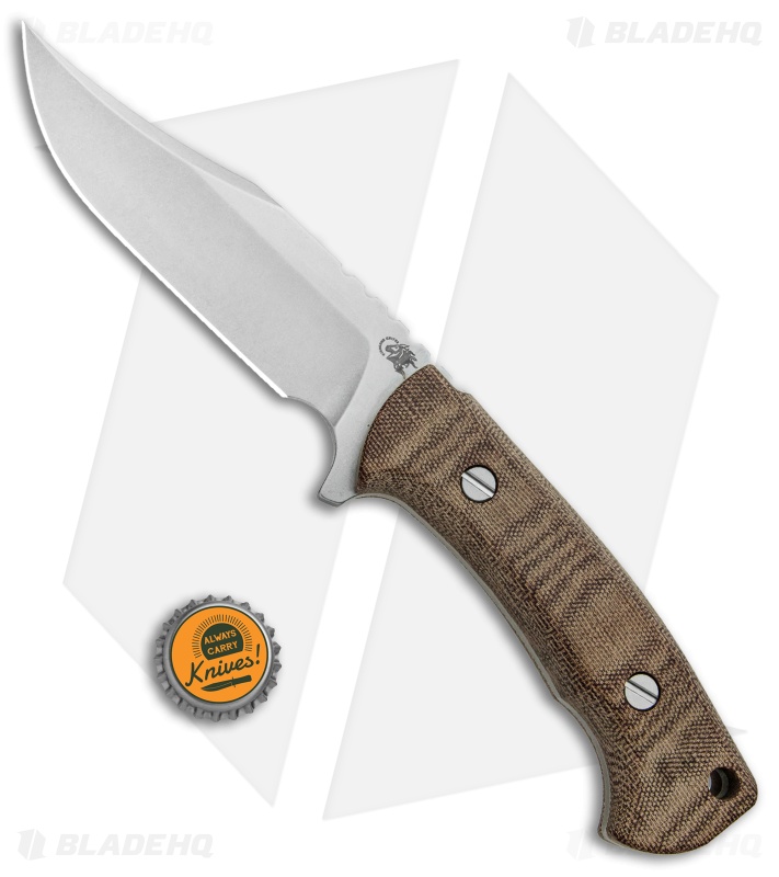 Hinderer Knives The Ranch Bowie Fixed Blade Micarta Blade HQ