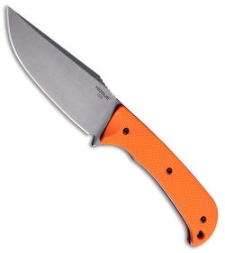 Hogue Extrak XL MagnaCut Fixed Blade Knife Orange G-10 (3.9&quot; Stonewash) | 216527