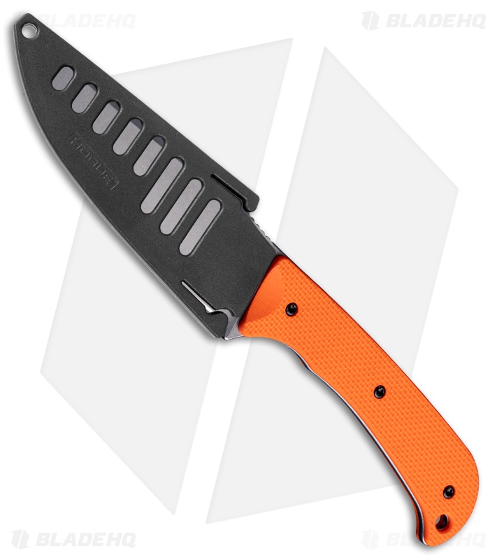 Hogue Extrak XL MagnaCut Fixed Blade Knife Orange G-10 (3.9" Stonewash)