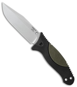 Hogue EX-F02 Clip Point Fixed Blade OD Green Polymer/Rubber (4.5" Stonewash) 