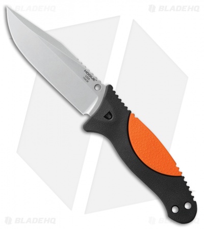 Hogue EX-F02 Clip Point Fixed Blade Orange Polymer/Rubber (4.5" Stonewash) 35274