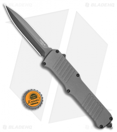Hogue Incursion D/E OTF Automatic Knife Gray Aluminum (3.875" Black) 54062