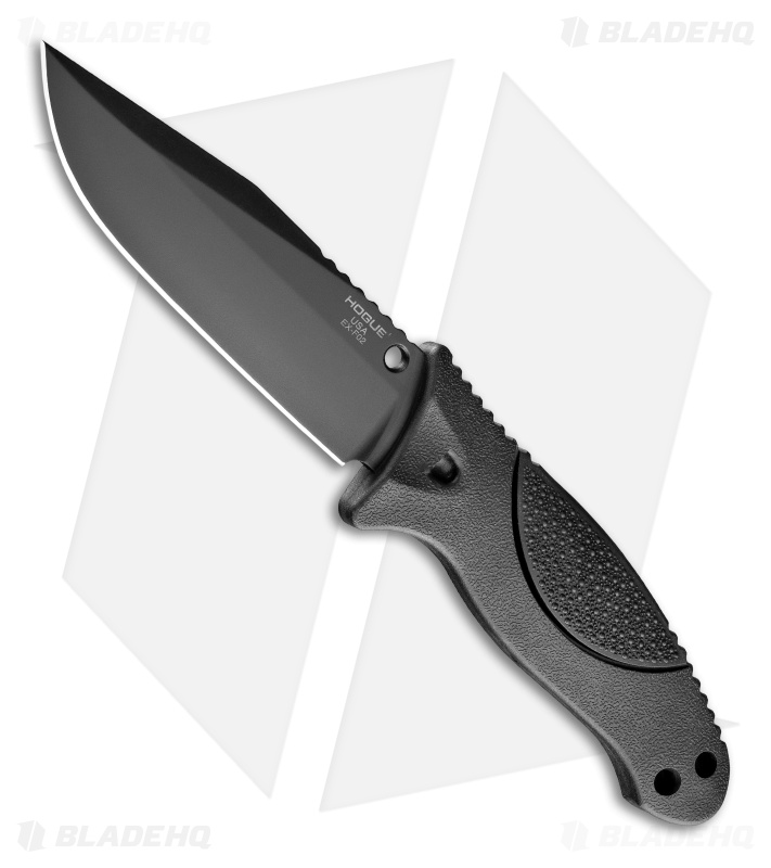 Hogue Knives EX-F02 Clip Point Fixed Blade Black (4.5" Black) 35250