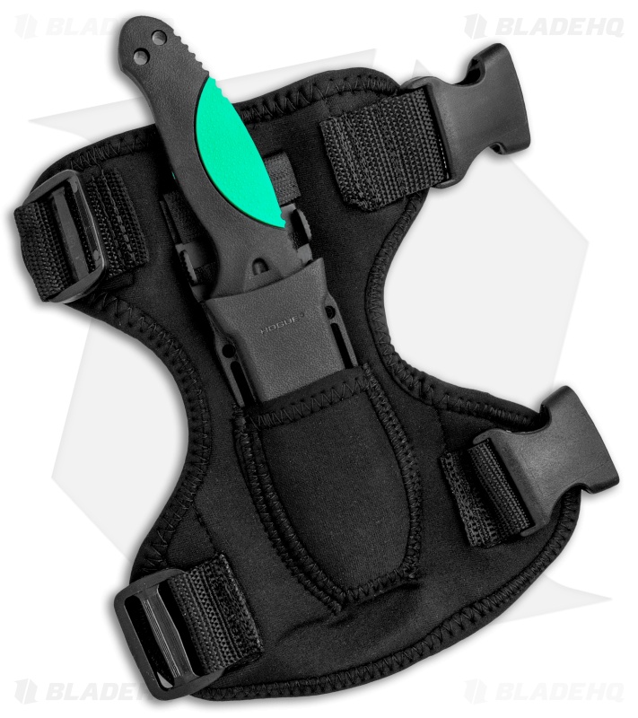 Hogue Knives EX-F02 Tanto Dive Knife Black/Green (4.5" Stonewash) 35265