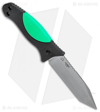 Hogue Knives EX-F02 Tanto Dive Knife Black/Green (4.5" Stonewash) 35265