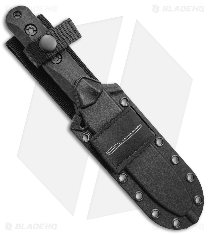 Ka-Bar John Ek Commando Short Clip Point Fixed Blade Knife (5.1" Black) EK50