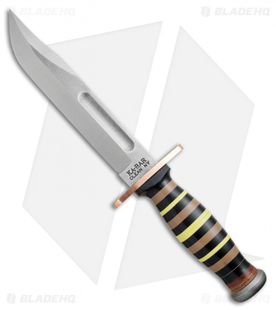 Ka-Bar Bowie Limited Edition PTK Fixed Blade Knife Stacked G-10 (7" Silver)