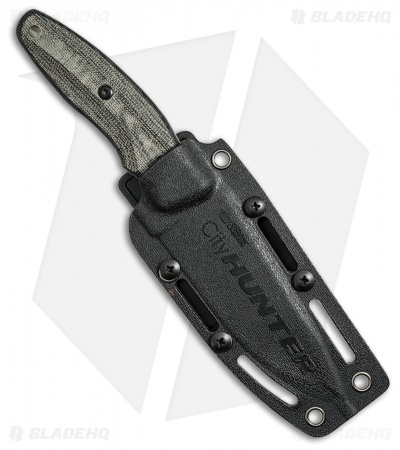 Kizlyar Supreme City Hunter AUS-8 Fixed Blade Knife Black Micarta (4.125" Satin)