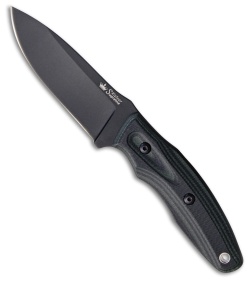 Kizlyar Supreme Urban D2 Fixed Blade Knife Green/Black Micarta (3.75" Black) 