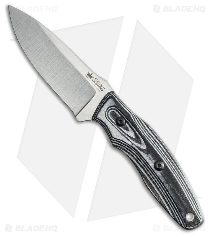 Kizlyar Supreme Urban Niolox Fixed Blade Knife Gray/Black G-10 (3.75" Satin) 