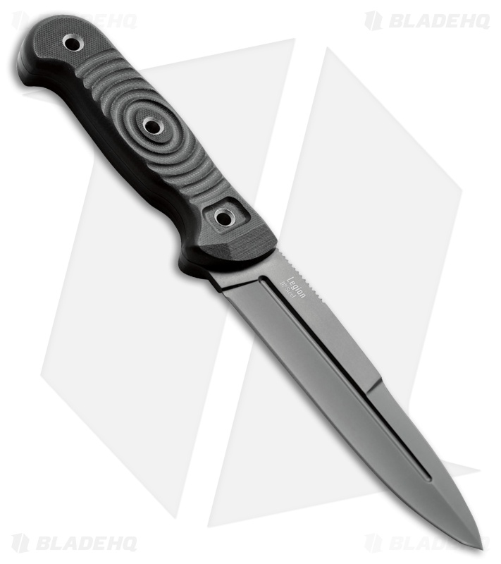 Kizlyar Supreme Legion Fixed Blade Knife Black G-10 (5.625" Black) KK0023