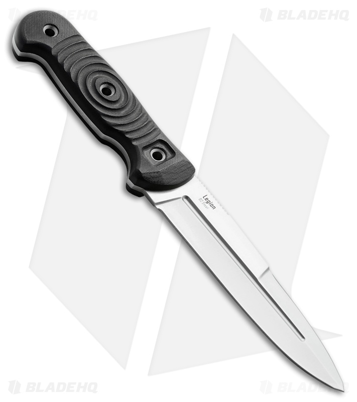 Kizlyar Supreme Legion D2 Fixed Blade Knife Black G-10 (5.625" Satin) KK0024