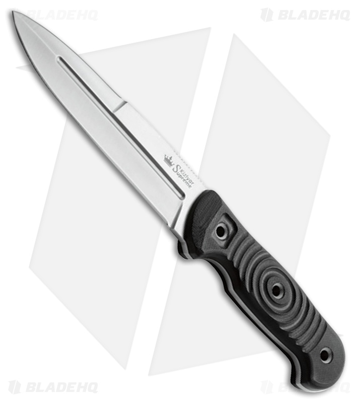 Kizlyar Supreme Legion D2 Fixed Blade Knife Black G-10 (5.625" Satin) KK0024