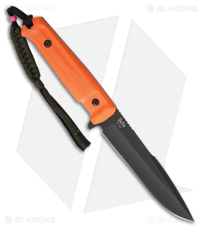 Kizlyar Supreme Delta D2 Fixed Blade Knife Orange Kraton (5.875" Black) KK0211