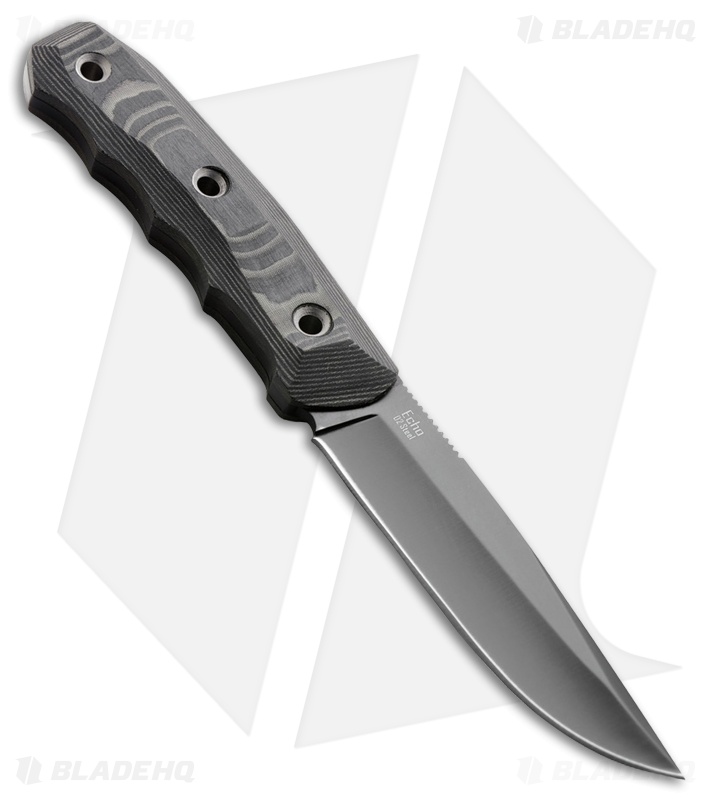 Kizlyar Supreme Echo D2 Fixed Blade Knife Gray/Black G-10 (4.5" Black) KK0062