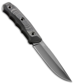 Kizlyar Supreme Echo D2 Fixed Blade Knife Gray/Black G-10 (4.5" Black) KK0062