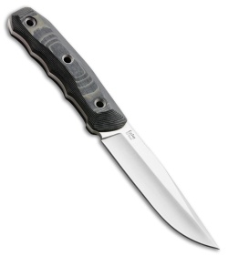 Kizlyar Supreme Echo D2 Fixed Blade Knife Gray/Black G-10 (4.5" Satin) KK0061