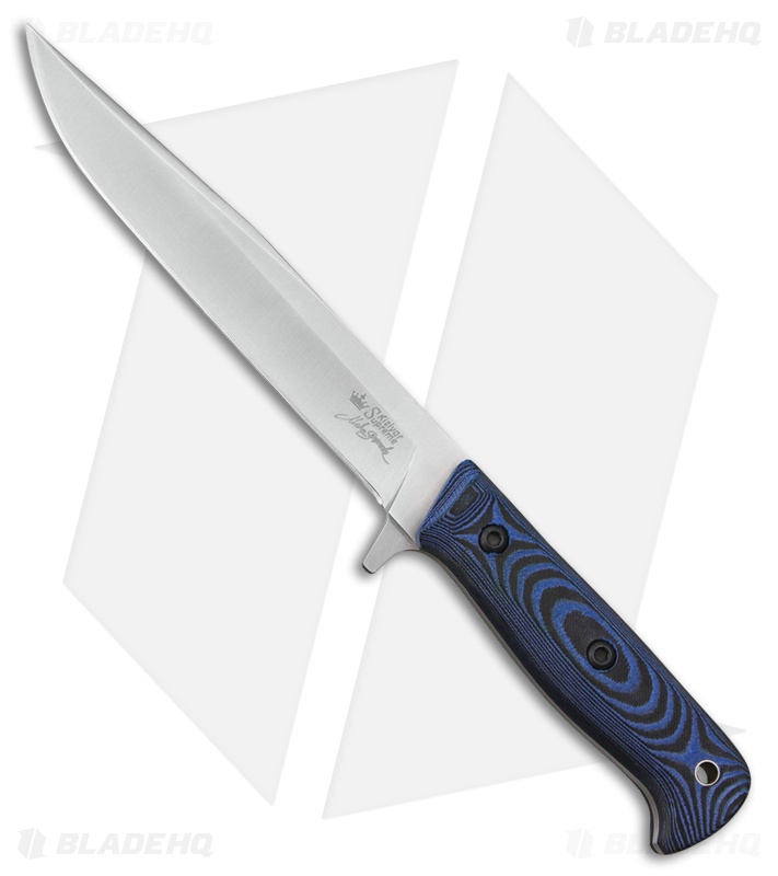 Kizlyar Supreme Intruder Fixed Blade Knife Blue/Black Micarta