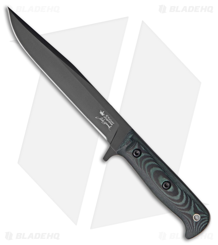 Kizlyar Supreme Intruder Fixed Blade Knife Green/Black Micarta (6.25" Black) 