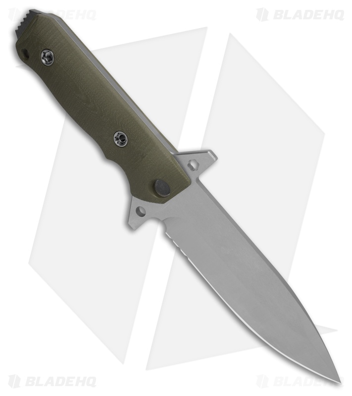 Medford AIO-2 Fixed Blade Knife OD Green G-10 (6.00" Stonewash)