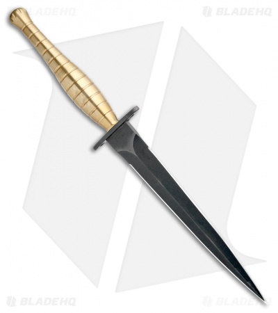 Medford FS Commando ARMY Dagger Fixed Blade Knife Brass (7" Black) 