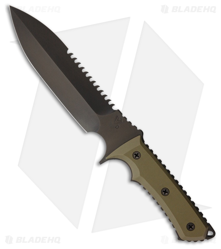 Medford Jungle Fighter Fixed Blade Knife OD Green G-10 (5.75" Plain) MKT