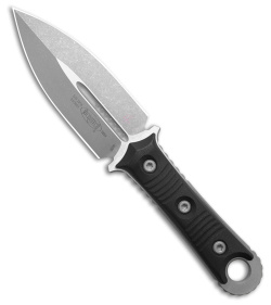 Microtech Borka SBD Dagger Fixed Blade Knife Black G-10 (4.4" Apocalyptic)