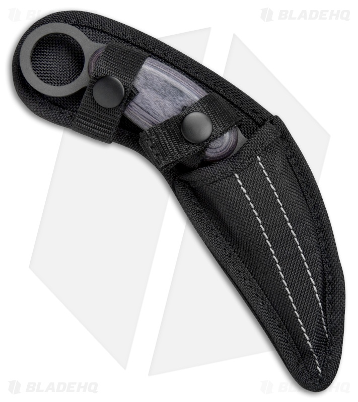 Ontario Curve Karambit Fixed Blade Knife Lam. Hardwood (3.8" Black) 8701 OKC