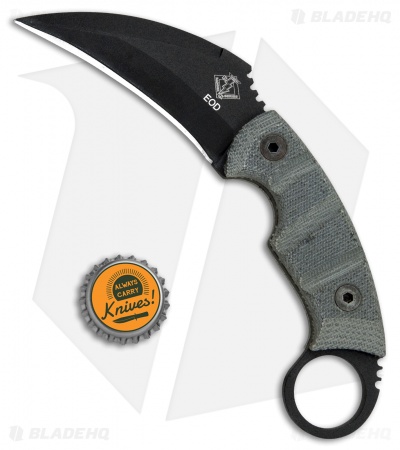 Ontario Ranger Karambit EOD Knife Micarta w/ Nylon Sheath (3.5" Black) 8672