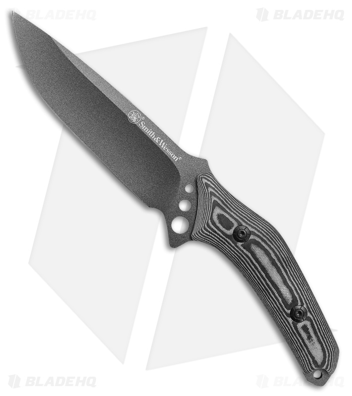 Smith & Wesson Fang Strike Fixed Blade Knife Gray Micarta (6.5" Gray) SWF4LM 