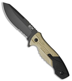 Smith & Wesson M&P Striker Fixed Blade Knife Black/Brown Aluminum (4" Black)