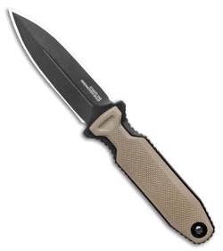 SOG Knives S1TL Bowie 2.0 - 6.4 Black TiNi Finish Plain Edge